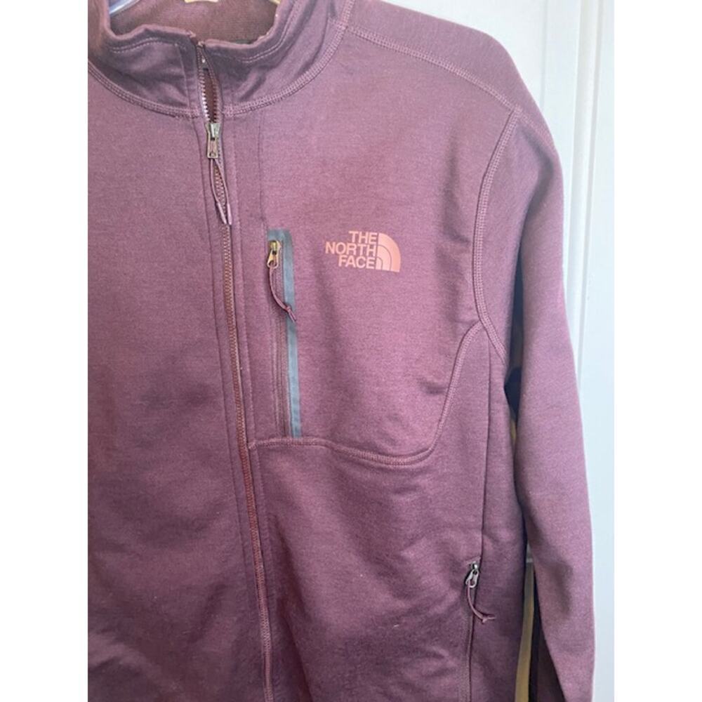 THE NORTH FACE Jacket Mens Medium M Red Brown Full Zip Softshell - Picture 6 of 6